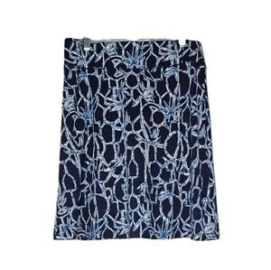 Lilly Pulitzer blue/white Brenna knit mini circular skirt